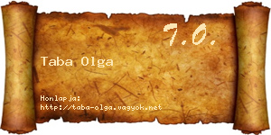 Taba Olga névjegykártya